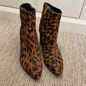 Leopard ankle bootie